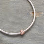 Que Sera Worry Bead Silver And Recycled Gold Bangle, thumbnail 6 of 8
