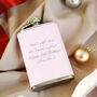 Personalised Pink Hip Flask – Christmas Edition, thumbnail 3 of 4