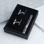 Personalised Cufflinks And Tie Clip Set, thumbnail 7 of 9