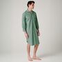 Men's 'Green Flash' Stripe Crisp Cotton Nightshirt, thumbnail 2 of 4