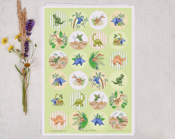 A5 Personalised Children's Stationery Set Gift With Dinosaur Design, 7 of 9