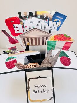 Rome Themed 3D Birthday Card, 2 of 7