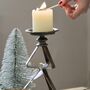Antique Metal Christmas Tree Candlestick, thumbnail 1 of 9