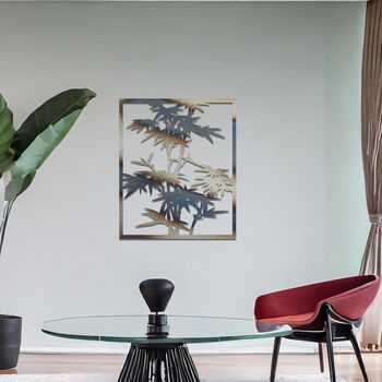 Modern Metal Bamboo Silhouette Wall Decor For Home Or Office, 8 of 11