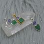 Emerald Tanzanite Pendant: May December Birthstone, thumbnail 2 of 10