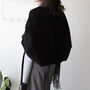 Reversible Two Colours Sleeved Plain Weave Poncho, thumbnail 5 of 12