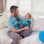 Personalised Daddy And Me Matching Football Pyjamas Set, thumbnail 7 of 12
