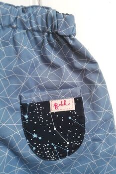 Reversible Constellation Baby Kids Cotton Trousers, 7 of 8