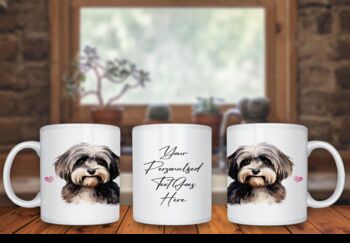 Personalised Havanese Dog Hearts Pet Gift Mug, 2 of 2