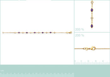 Gold Vermeil Plated Amethyst And White Topaz Bracelet, 7 of 8