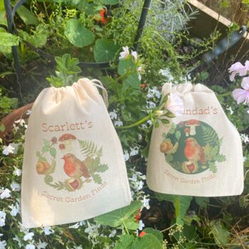 Personalised Secret Garden Christmas Seed Bag, 5 of 5