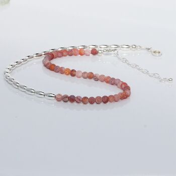 Orange Agate And Sterling Silver Necklace Or Bracelet, 6 of 12