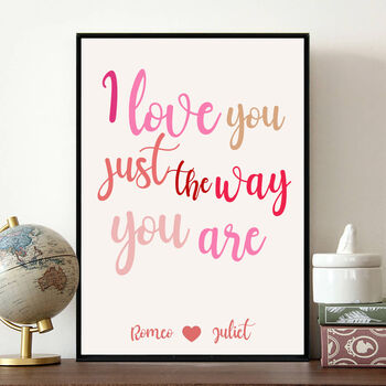 Custom Name Love Quotes Print, 3 of 4