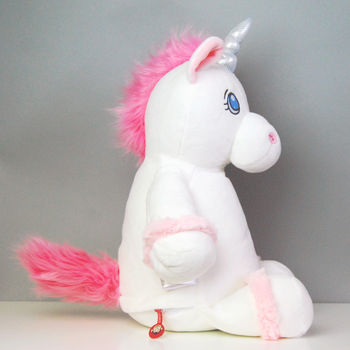Personalised New Baby Unicorn Soft Toy, 2 of 6