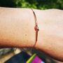 Plated Rose Gold / Silver Friendship Knot Bracelet, thumbnail 2 of 8