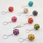 Colourful Recycled Newspaper Ball Keyring, thumbnail 1 of 12