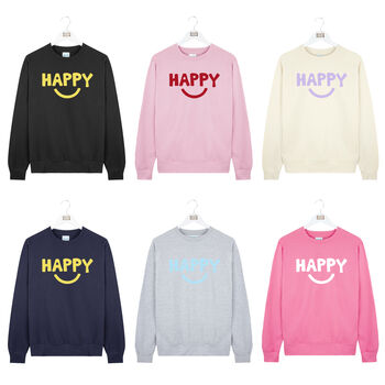 Unisex Happy Face Sweatshirt, 3 of 6