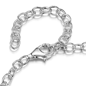 Personalised Sterling Silver Heart Chain Bracelet, 5 of 6