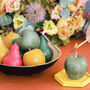 Fruit Shaped Coloured And Scented Pillar Candles, thumbnail 1 of 8