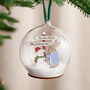 Rabbit And Snowman First Christmas Bauble, thumbnail 1 of 3