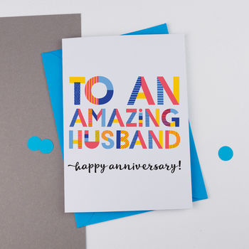 Amazing Husband Personalised Card By A is for Alphabet