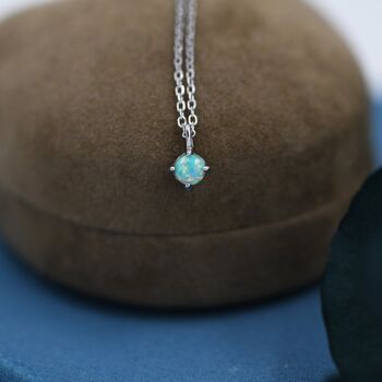 Green Opal Pendant Necklace In Sterling Silver, 2 of 12