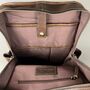 Cognac Leather Laptop Backpack With Luggage Strap, thumbnail 10 of 10