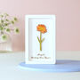 October Birth Flower Miniature Marigold Wall Art Gift, thumbnail 1 of 12