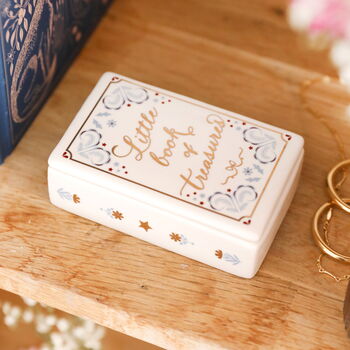 Ceramic Little Book Of Treasure Trinket Pot, 3 of 4