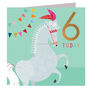 Copper Foiled Horse 6th Birthday Card, thumbnail 3 of 5