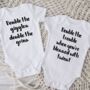 Double The Giggles Twin Baby Gifts | Baby Announcement, thumbnail 4 of 5