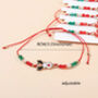 Christmas Jewellery, Beaded Charm Bracelets, Set Of Six Charms, thumbnail 1 of 3