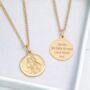 Personalised St Christopher Necklace In 18ct Gold Plate, thumbnail 1 of 11