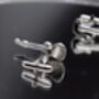 Electric Guitar Silver Cufflinks Gift For Musicians 316 L Stainless Steel Rock Accessory, thumbnail 3 of 6