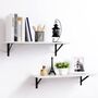 Set Of Two Floating White Wall Shelves, thumbnail 2 of 7