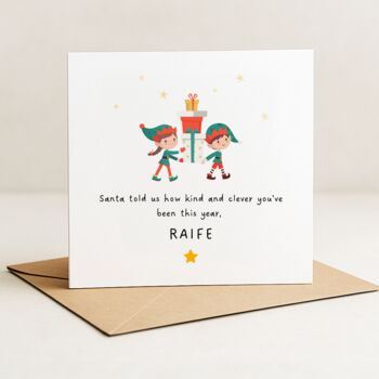 Personalised Christmas Eve Card For Child From Santa's Elves, 2 of 4