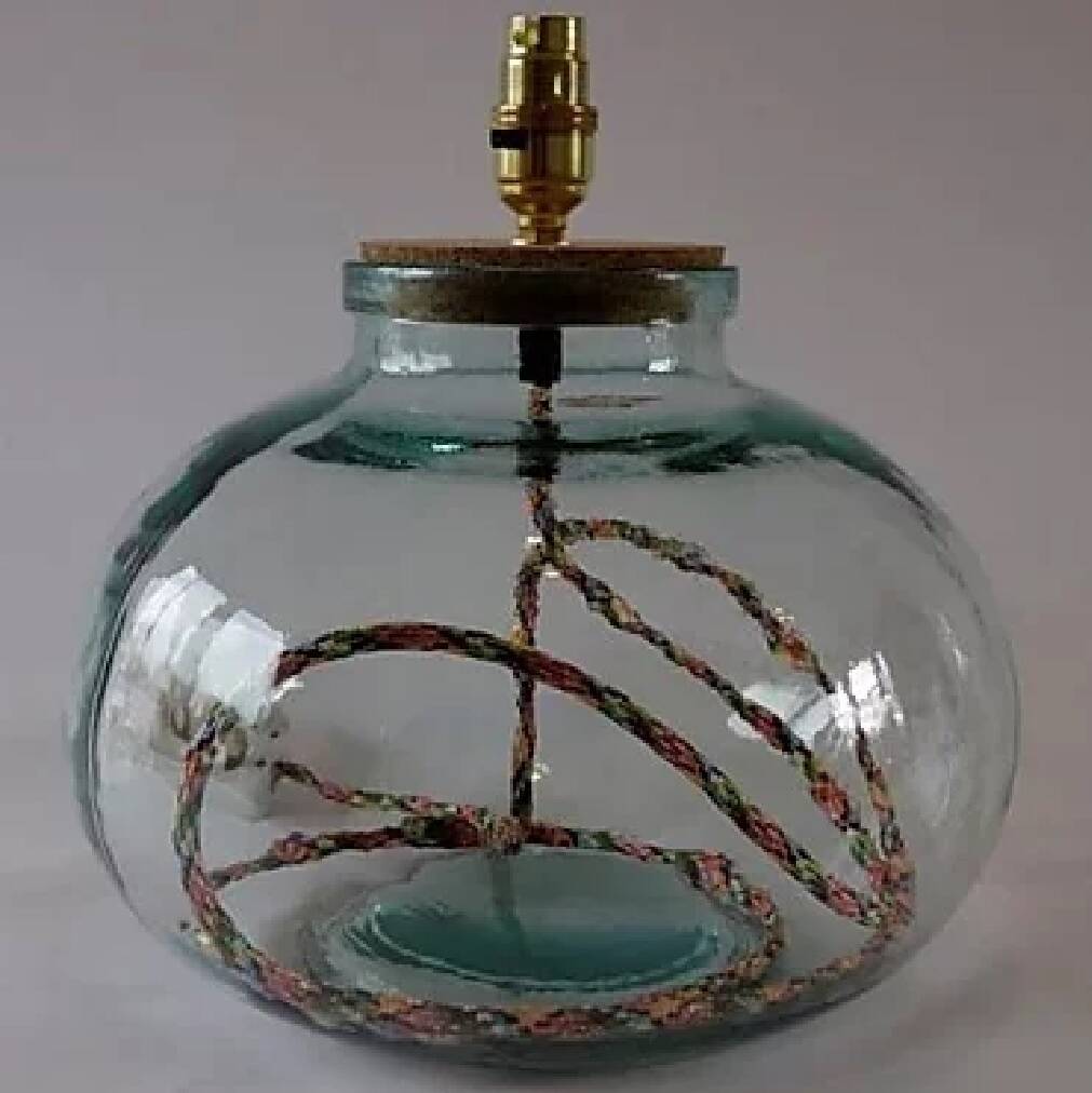 recycled glass table lamp