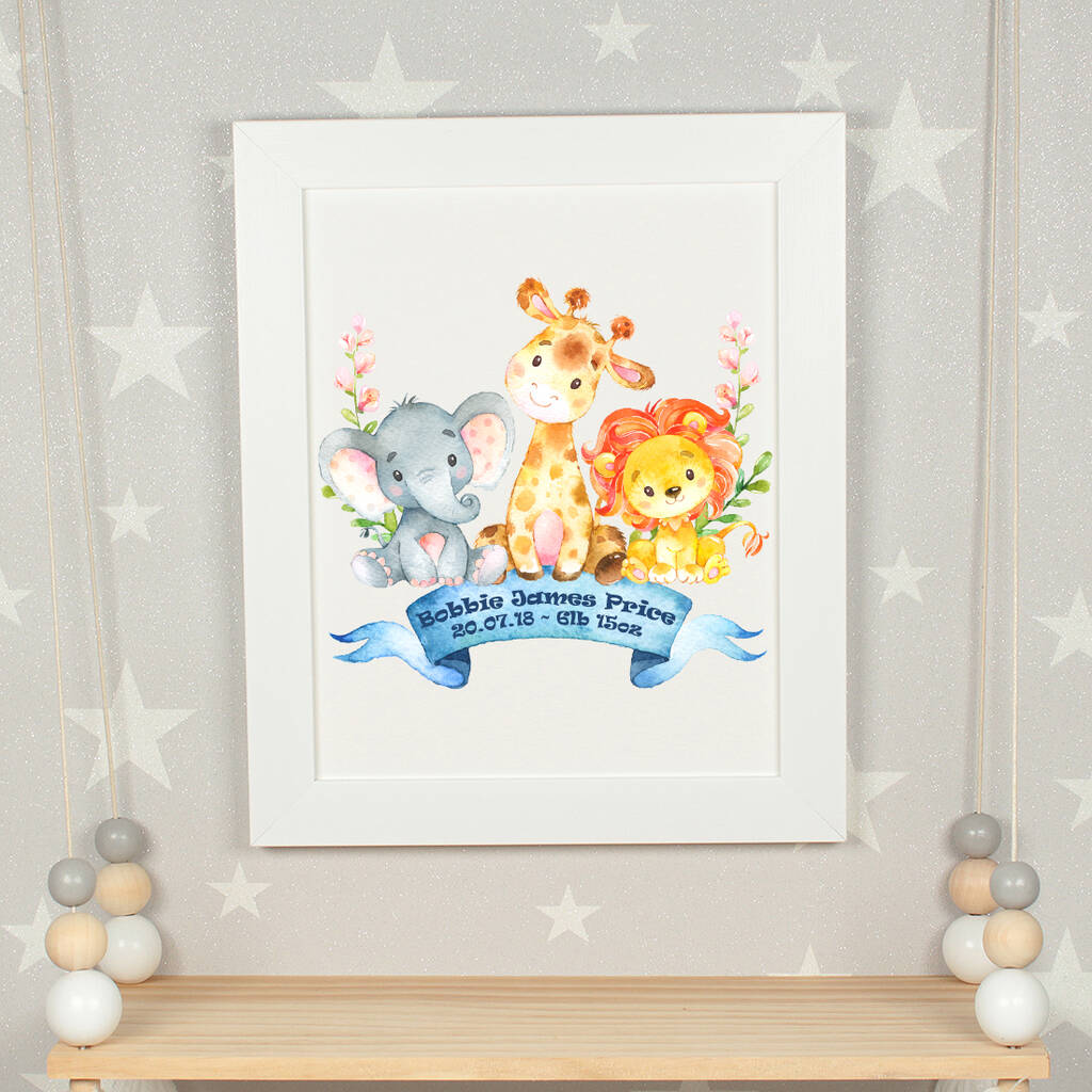 Personalised Animal Framed Print By Dreams To Reality Design Ltd