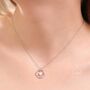 Sterling Silver Genuine Moissanite And Mobius Circle Pendant Necklace, thumbnail 6 of 10