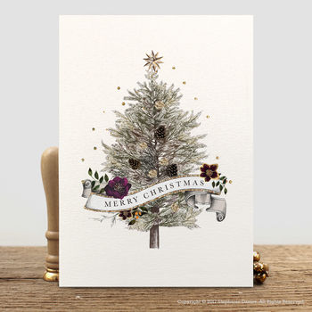 Pack Of Luxury Christmas Tree And Wreath Cards, 2 of 3