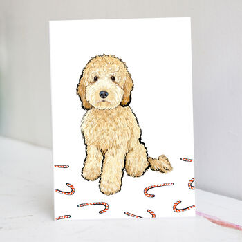 Golden Doodle Christmas Card, 3 of 7