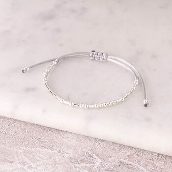 Sterling Silver 'Forever Young' Morse Code Bracelet, 4 of 6