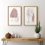 A Pair Of Line Art Figure Unframed Prints, thumbnail 8 of 9