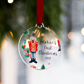 Baby Boy's First Christmas Personalised Bauble, 7 of 7