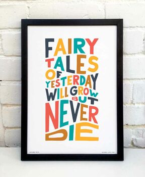 Fairy Tales Of Yesterday Lyric Print, 3 of 9
