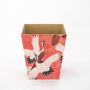Wooden Waste Paper Bin Red Crane, thumbnail 2 of 3