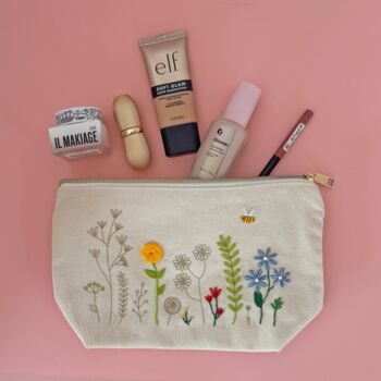 Stitch Your Flowers Zip Pouch Diy Kit, 3 of 7