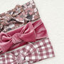 Mulberry Gingham Bow Headband, thumbnail 3 of 3