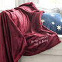 Personalised Valentine's Day Ruby Red Blanket, thumbnail 2 of 5