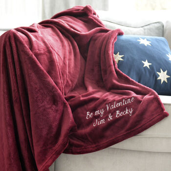 Personalised Valentine's Day Ruby Red Blanket, 2 of 5